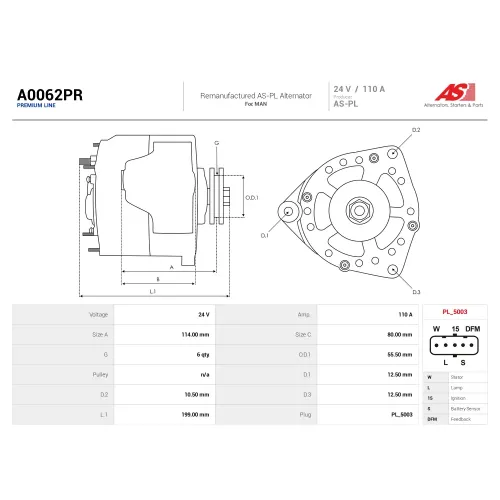 Генератор AS-PL A0062PR Генератор AS-PL A0062PR