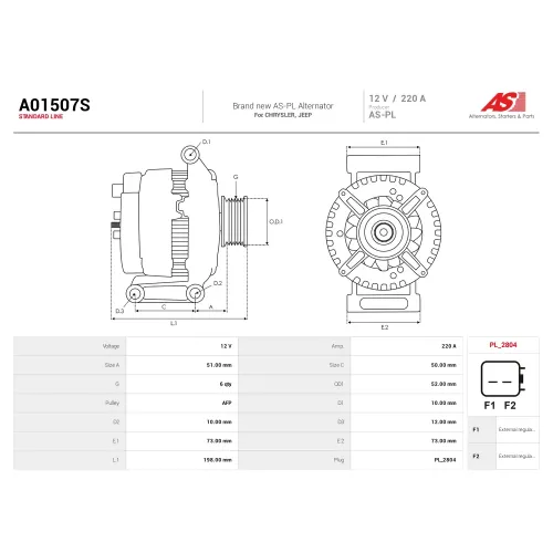 Генератор AS-PL A01507S