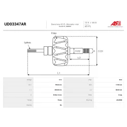 Ротор генератора AS-PL UD03347AR Ротор генератора AS-PL UD03347AR