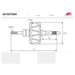 Ротор генератора AS-PL UD106739AR Ротор генератора AS-PL UD106739AR