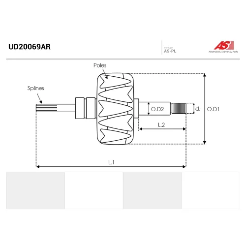 Ротор генератора AS-PL UD20069AR Ротор генератора AS-PL UD20069AR