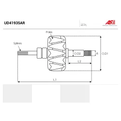Ротор генератора AS-PL UD41935AR Ротор генератора AS-PL UD41935AR
