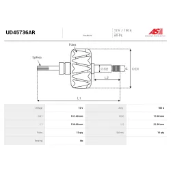 Ротор генератора AS-PL UD45736AR Ротор генератора AS-PL UD45736AR