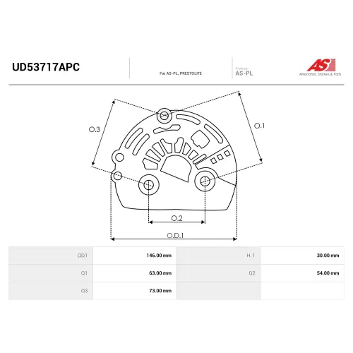 Пластиковые AS-PL UD53717APC Пластиковые AS-PL UD53717APC