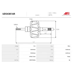 Ротор генератора AS-PL UD54381AR Ротор генератора AS-PL UD54381AR