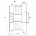 Шкив обгонный генератора APM5424 Шкив обгонный генератора APM5424